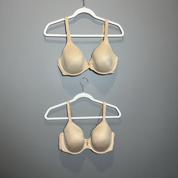 Lot Of 2 Victoria Secret Body By Victoria Bras 2 Nude Size 36D - Picture 1 of 9